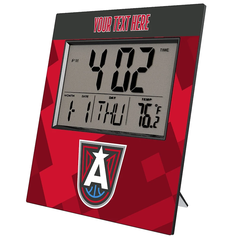 Keyscaper Atlanta Dream Color Block Personalized Digital Desk Clock
