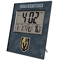 Keyscaper Vegas Golden Knights Cross Hatch Personalized Digital Desk Clock