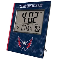 Keyscaper Washington Capitals Cross Hatch Personalized Digital Desk Clock