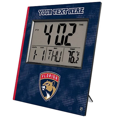 Keyscaper Florida Panthers Cross Hatch Personalized Digital Desk Clock