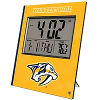 Keyscaper Nashville Predators Cross Hatch Personalized Digital Desk Clock