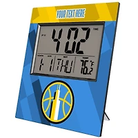 Keyscaper Chicago Sky Color Block Personalized Digital Desk Clock