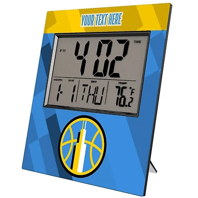 Keyscaper Chicago Sky Color Block Personalized Digital Desk Clock