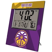 Keyscaper Los Angeles Sparks Color Block Personalized Digital Desk Clock