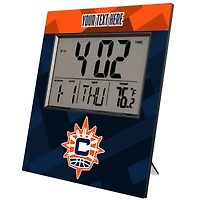 Keyscaper Connecticut Sun Color Block Personalized Digital Desk Clock