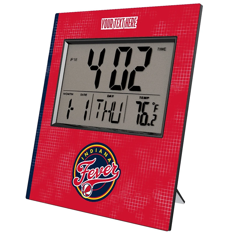 Keyscaper Indiana Fever Cross Hatch Personalized Digital Desk Clock
