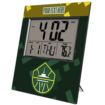 Keyscaper Seattle Storm Color Block Personalized Digital Desk Clock