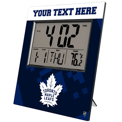 Keyscaper Toronto Maple Leafs Color Block Personalized Digital Desk Clock