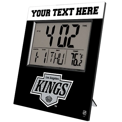 Keyscaper Los Angeles Kings Color Block Personalized Digital Desk Clock