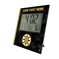 Keyscaper Boston Bruins Cross Hatch Personalized Digital Desk Clock