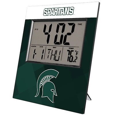 Keyscaper Michigan State Spartans Color Block Digital Desk Clock