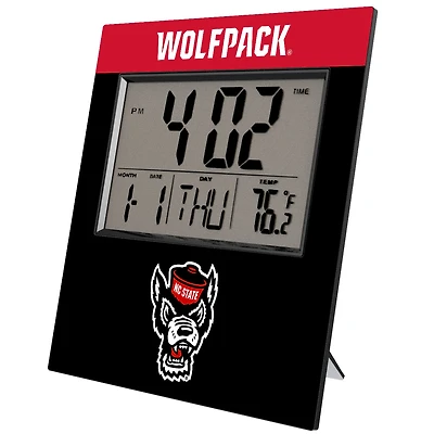 Keyscaper NC State Wolfpack Color Block Digital Desk Clock