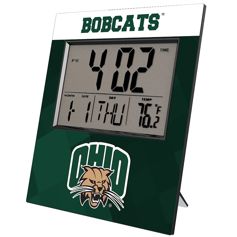Keyscaper Ohio Bobcats Color Block Digital Desk Clock