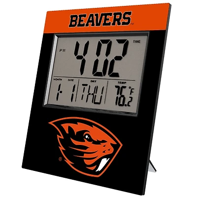 Keyscaper Oregon State Beavers Color Block Digital Desk Clock