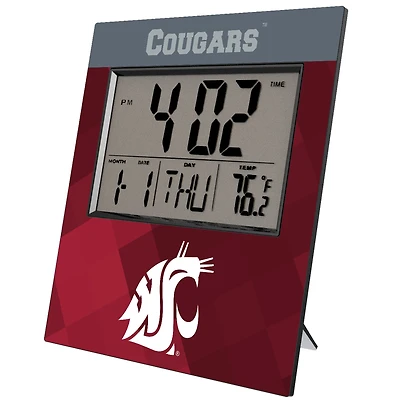 Keyscaper Washington State Cougars Color Block Digital Desk Clock