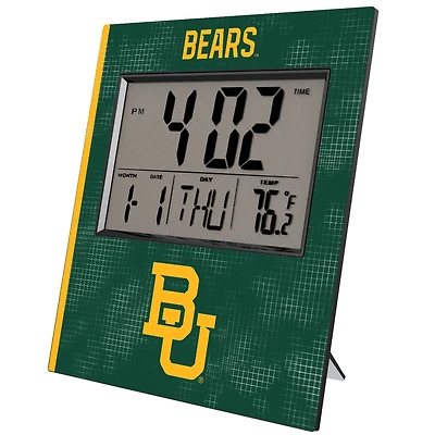 Keyscaper Baylor Bears Cross Hatch Digital Desk Clock