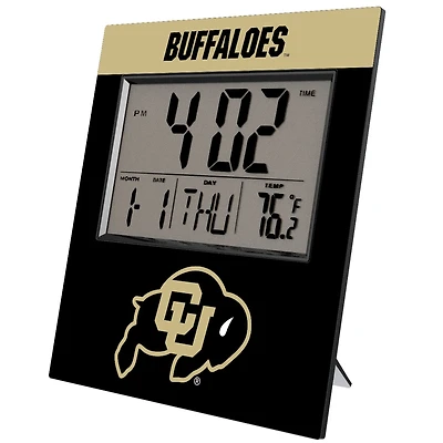 Keyscaper Colorado Buffaloes Color Block Digital Desk Clock