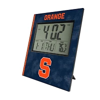 Keyscaper Syracuse Orange Cross Hatch Digital Desk Clock