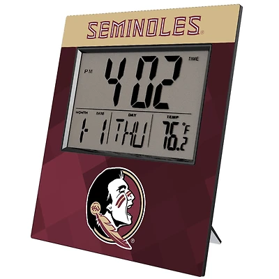 Keyscaper Florida State Seminoles Color Block Digital Desk Clock