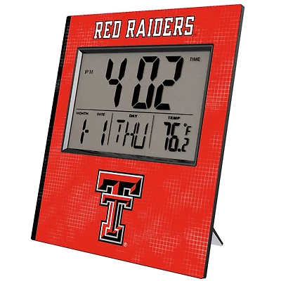 Keyscaper Texas Tech Red Raiders Cross Hatch Digital Desk Clock