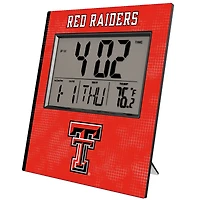 Keyscaper Texas Tech Red Raiders Cross Hatch Digital Desk Clock