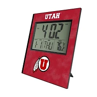 Keyscaper Utah Utes Cross Hatch Digital Desk Clock