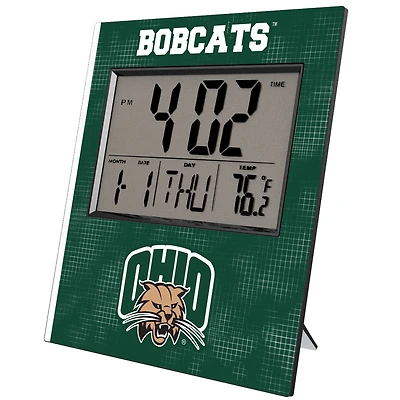 Keyscaper Ohio Bobcats Cross Hatch Digital Desk Clock