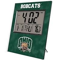 Keyscaper Ohio Bobcats Cross Hatch Digital Desk Clock