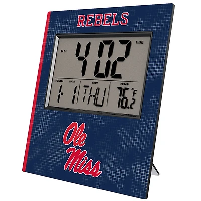 Keyscaper Ole Miss Rebels Cross Hatch Digital Desk Clock