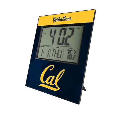 Keyscaper Cal Bears Wordmark Color Block Digital Desk Clock
