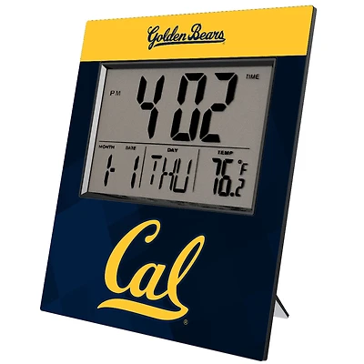 Keyscaper Cal Bears Wordmark Color Block Digital Desk Clock