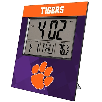 Keyscaper Clemson Tigers Color Block Digital Desk Clock