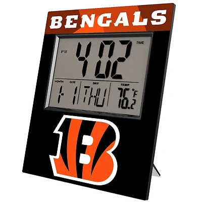 Keyscaper Cincinnati Bengals Color Block Digital Desk Clock