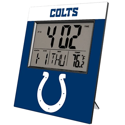Keyscaper Indianapolis Colts Color Block Digital Desk Clock