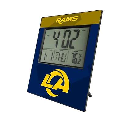 Keyscaper Los Angeles Rams Color Block Digital Desk Clock