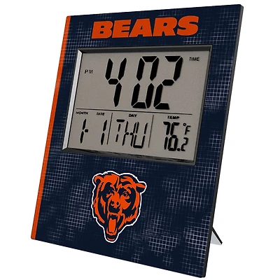 Keyscaper Chicago Bears Cross Hatch Digital Desk Clock