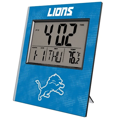 Keyscaper Detroit Lions Cross Hatch Digital Desk Clock