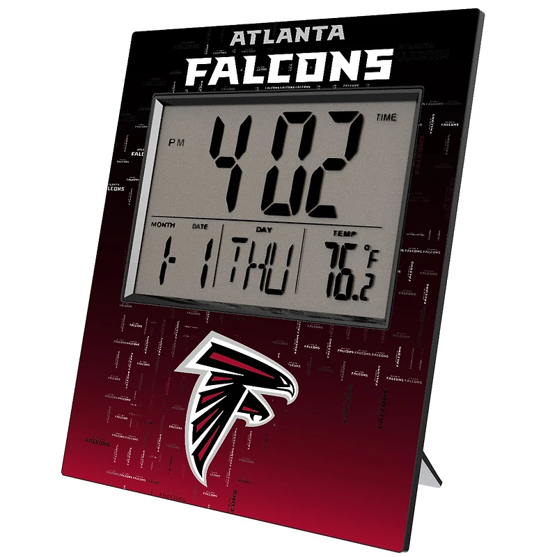 Keyscaper Atlanta Falcons Quadtile Digital Desk Clock
