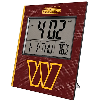 Keyscaper Washington Commanders Cross Hatch Digital Desk Clock