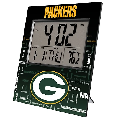 Keyscaper Green Bay Packers Quadtile Digital Desk Clock