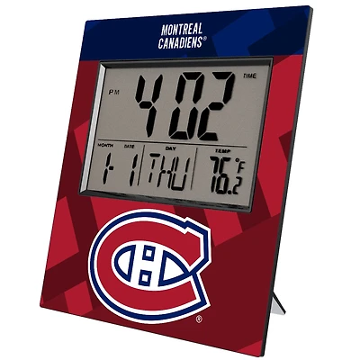 Keyscaper Montreal Canadiens Color Block Digital Desk Clock