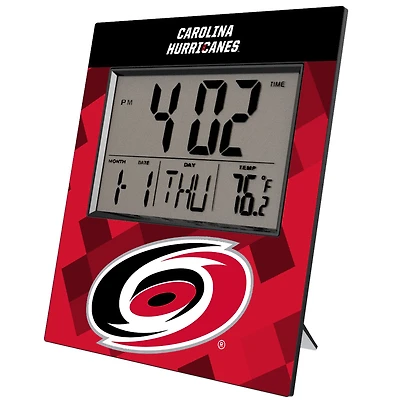 Keyscaper Carolina Hurricanes Color Block Digital Desk Clock