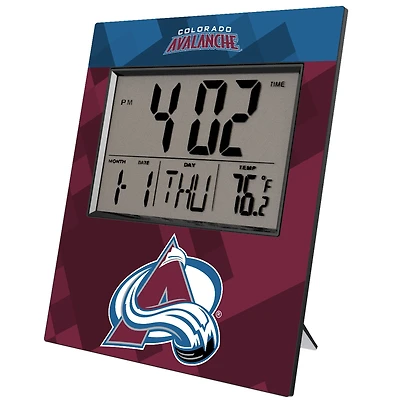 Keyscaper Colorado Avalanche Color Block Digital Desk Clock
