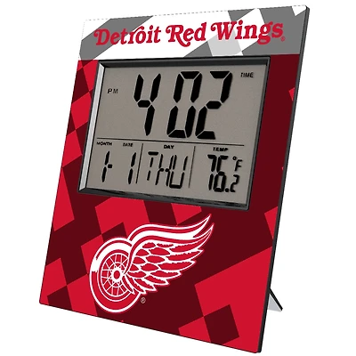 Keyscaper Detroit Red Wings Color Block Digital Desk Clock