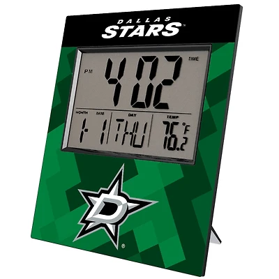 Keyscaper Dallas Stars Color Block Digital Desk Clock
