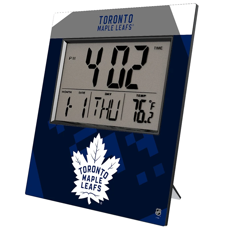 Keyscaper Toronto Maple Leafs Color Block Digital Desk Clock
