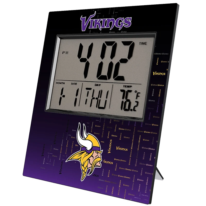 Keyscaper Minnesota Vikings Quadtile Digital Desk Clock