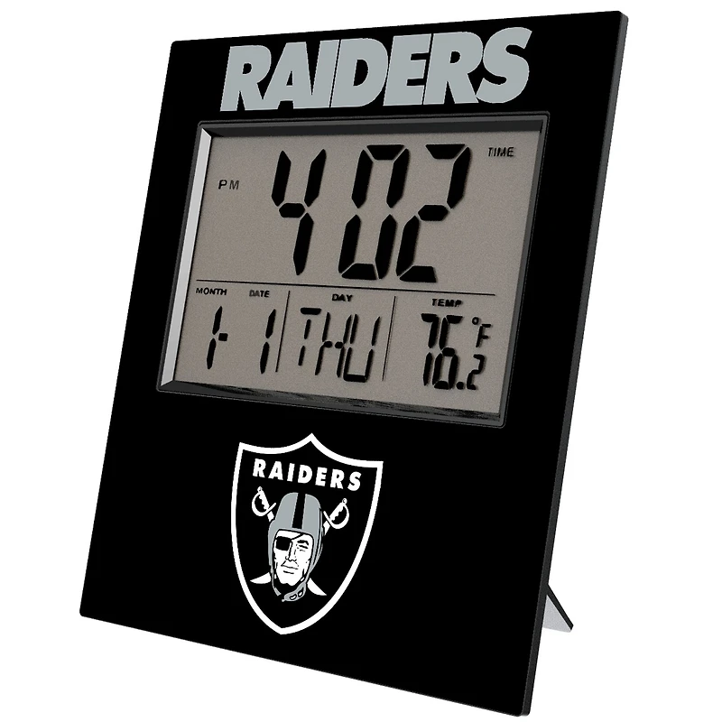 Keyscaper Las Vegas Raiders Quadtile Digital Desk Clock