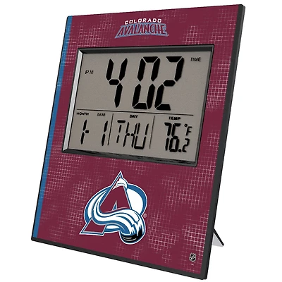 Keyscaper Colorado Avalanche Cross Hatch Digital Desk Clock