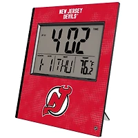Keyscaper New Jersey Devils Cross Hatch Digital Desk Clock
